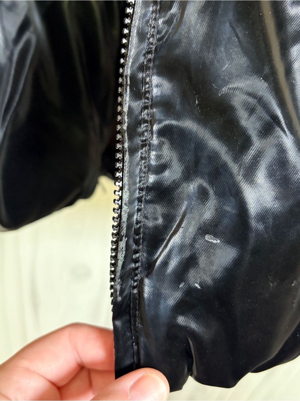 A NEW DAY NWT‎ Glossy Black Puffer Jacket, Large - Picture 7 of 12